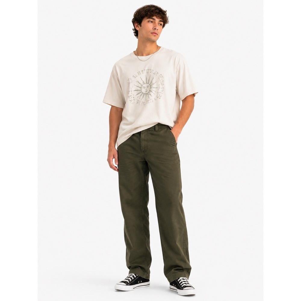 LL Bean Insulated Chino Pants Mens 36 Green Primaloft Quilted Lined Gorpcore